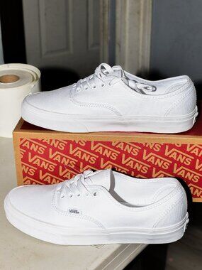 White Vans Unisex shoes .